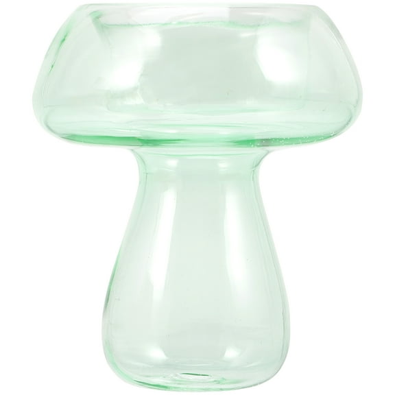 Raindrops Votive Glass Candle Holder Mushroom-shaped Candle Holder 7x6.5cm Light Green