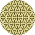 thumbnail image 1 of Ahgly Company Tapis Rond Lavable en Machine Intérieur Transitionnel Jaune Moutarde, 6 Pieds Rond, 1 of 7