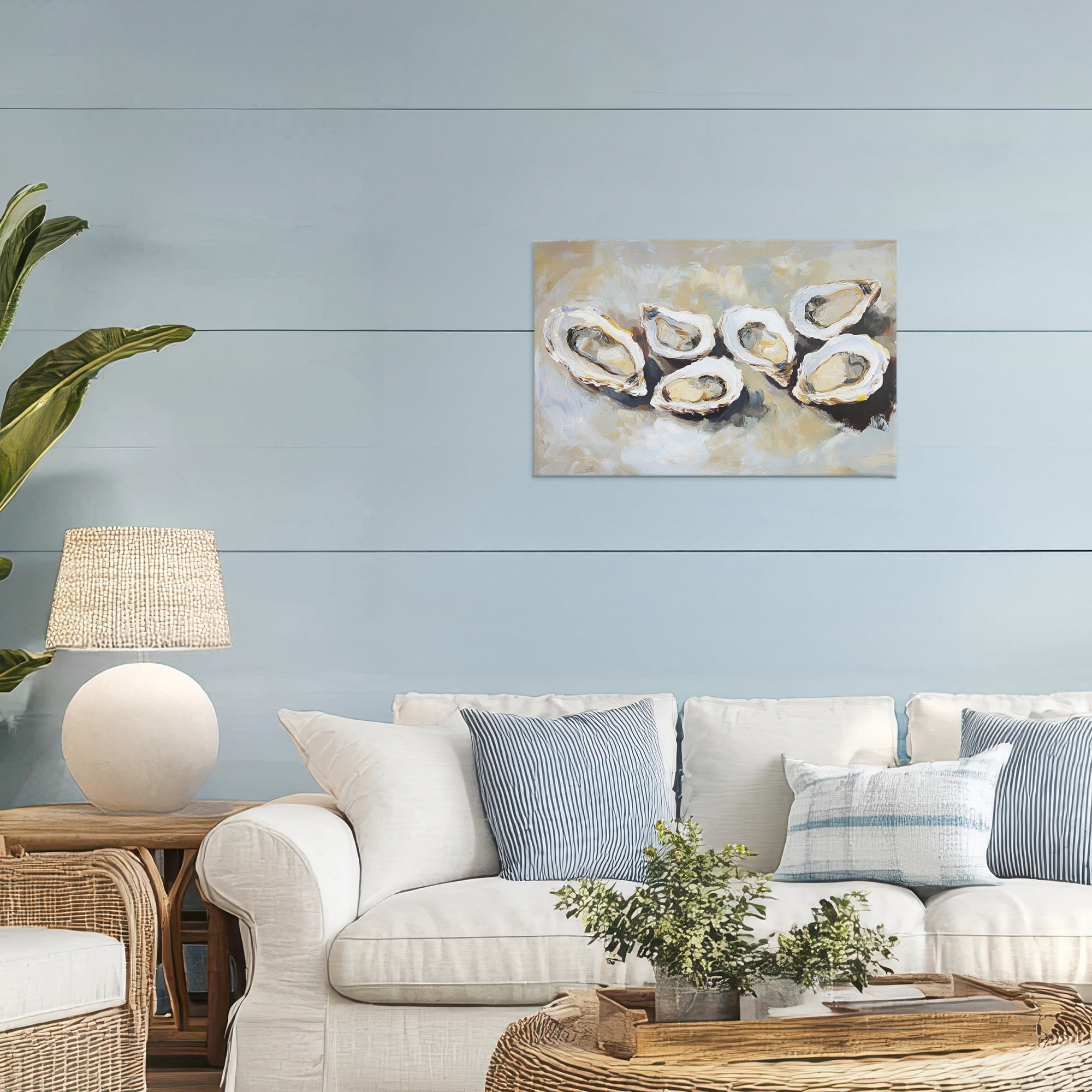 Stupell Industries Line of Oysters in Neutrals Canvas Wall Art, design by Sisi and Seb