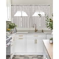 thumbnail image 4 of Grey Branches Swag Kitchen Curtains Sets for Windows 24 Inch Length, Vintage Art Farmhouse Short Window Curtain Panels Swags Valances and Tiers 3 Piece Set for Cafe/Dining Room, 4 of 5