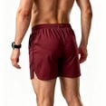 thumbnail image 7 of hoksml Men's 3 Inch Running Shorts, Elastic Drawstring Waist, Side Zipper Pockets, Quick Dry Mesh Fabric, Curved Hem, Multi-Color, Ideal for Gym and Workout, 7 of 7