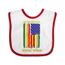 Inktastic My Grandpa is a Vietnam Veteran Boys or Girls Baby Bib