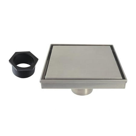 

6 in. Watercourse Square Shower Drain Brushed Nickel