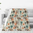 thumbnail image 1 of Fotbe Squirrels and Trees Manta de Franela Acolchonada con Estampado, Súper Suave y Esponjosa, Extra Grande para Sofá, Cama, Uso Todo el Año-80"x60", 1 of 7