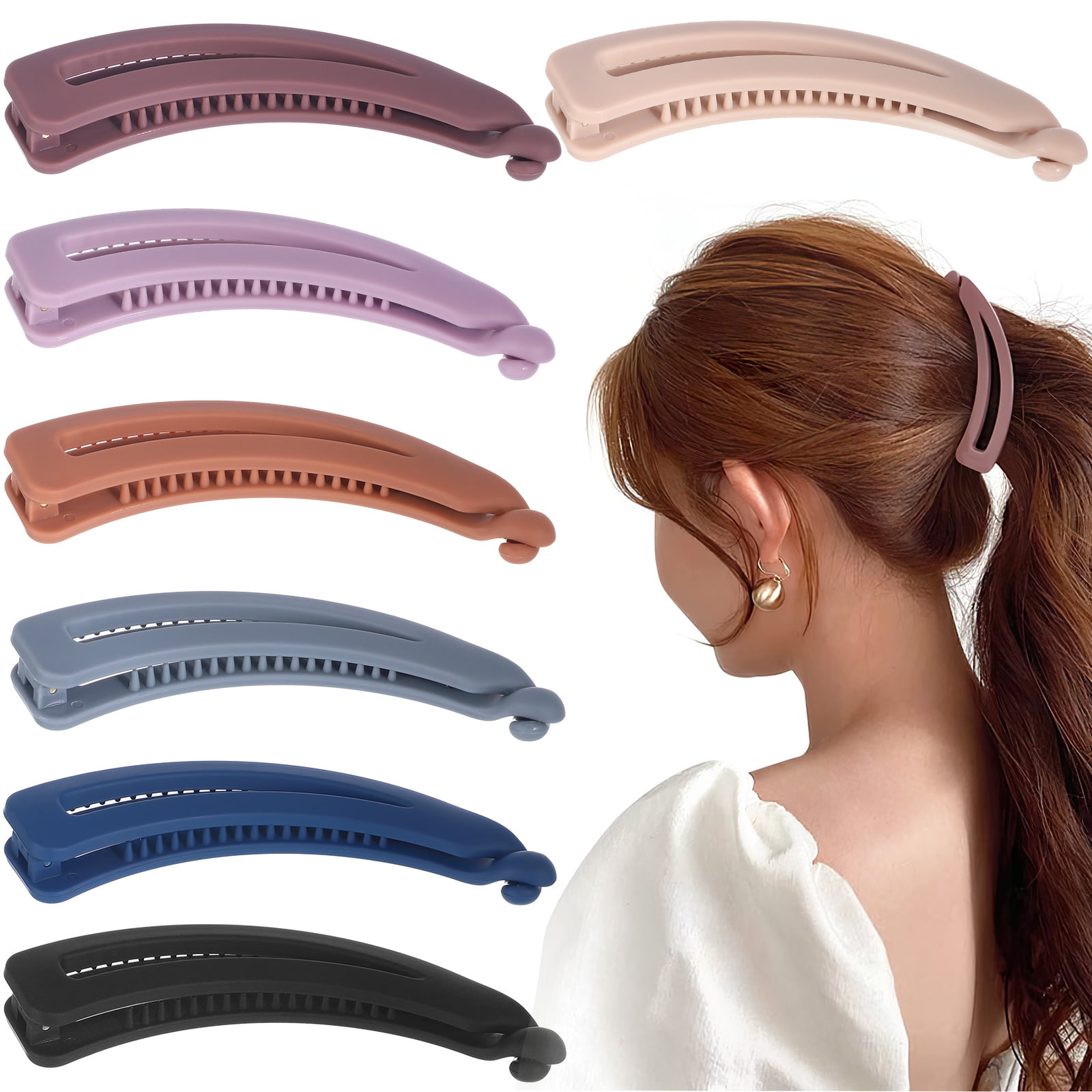 Set Di 2 Pettini A Banana A Forma Di Pesce, Clip Per Capelli Lungi, Fermaglio A Coda Di Pesce Per Acconciature Femminili