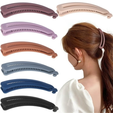 7 Pcs Banana Hair Clips, 4.7 In Claw Clips for Thick Thin Hair, Ponytail Holders, Women Hair Accessories Gifts
