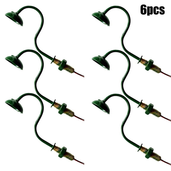 6Pcs O Gauge Led Street Wall Lights Model Train Spotlight Railway Lamp Post Street Light Sand Table Model Garden Decor