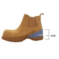 thumbnail image 6 of Womens Hidden Wedge Boots Stretch Slip on Cute Round Toe Ankle Booties Suede Chunky Lug Sole Winter Boots, 6 of 8