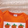 thumbnail image 5 of HCNTES Baby Girl Clothes Halloween Baby Girl Outfit Newborn 1st Halloween Punmkin Romper Tutu Skirt Dress Headband Cute Fall Clothes 3Pcs Sets 0 3 6 9 12 18 Months, 5 of 8