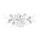 thumbnail image 1 of Nvzi Horquillas para el pelo de boda con flores para novias, peinetas con perlas de cristal, pinzas para el pelo, accesorios para el pelo de boda dorados, joyas plateadas, 1 of 4