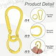 thumbnail image 3 of Uxcell 20 Pcs Clip de Resorte, Gancho de Llave de Resorte con Anillo O, Clips de Llaveros de Color Caramelo Multipropósito para Manualidades de Lanyard, Camping y Mochilas, Amarillo, 3 of 7
