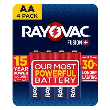 Rayovac Fusion AA Batteries (4 Pack), Double A Alkaline Batteries