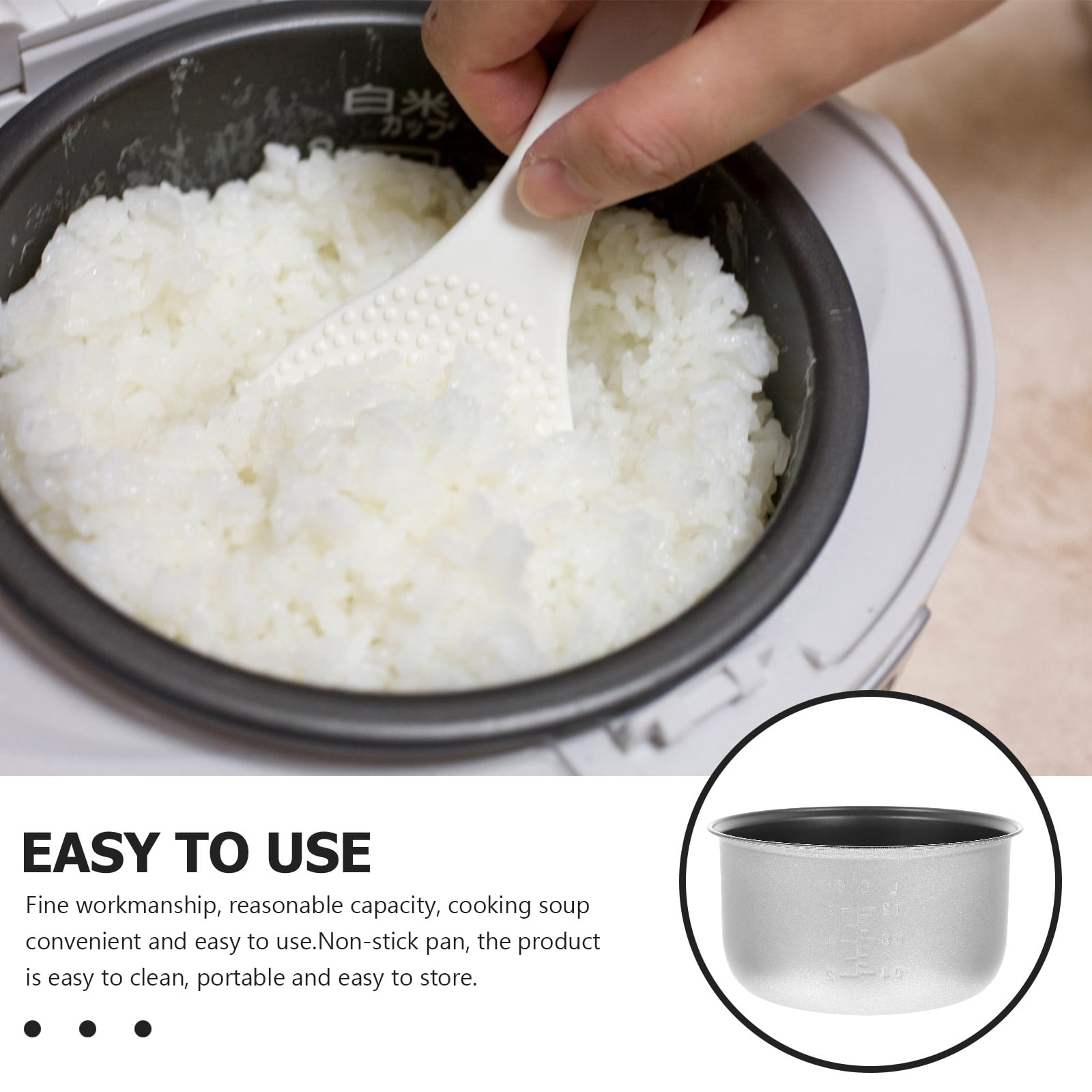  Cabilock Rice Cooker Ceramic Inner Pot Household Rice Cooker  Inner Pot Replacement Insert Liner Non-stick Rice Electric Cooker Pot  Accessories Electric Cooker Accessory 3L Power Cooker Insert Liner : Home 