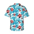 thumbnail image 3 of Uemuo Hawaiian Style Printed Regular Fit Short Sleeve Casual Hawaiian Shirt for Men,Aloha shirt,Tropical shirt,Floral print shirt,Vacation Beach shirt-Large, 3 of 9