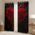 thumbnail image 2 of Castle Fairy Floral Rose Blackout Curtains Set of 2 (52x84 Each),Romantic Window Curtains, 2 of 6