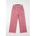 thumbnail image 5 of I AM A FASHION JUNKY Rose Leopard Frayed Edge Wide Leg High Waist Jeans, 5 of 11