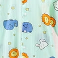 thumbnail image 4 of Gpaecead Boys Girls Prints Romper Thin Jumpsuit Newborn Printing Romper Long Sleeve Button Baby Clothes Mint Green, 4 of 4