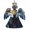 Angel Shape, variant on Wolf Indian Dream Starry Wooden Christmas Ornament Angel Shape,Xmas Tree Hanging Decoration 6 PCS
