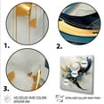 thumbnail image 3 of Designart "Whirls of Serenity in Golden Blue Abstract I" Abstract Framed Wall Art Decor - Modern Gold Abstract Fractal Bedroom Framed Canvas Wall Art, 3 of 6