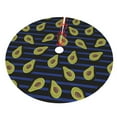 thumbnail image 3 of Kll 36" Christmas Tree Skirt Avocado Xmas Tree Skirts Mat For New Year Xmas Holiday Party Indoor Outdoor Home Decoration, 3 of 9