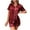 Wine, variant on Womens Silk Sleepwear Shorts Set 2 Piece Satin Pajamas Summer Button Down Collared Shirt Shorts Comfy Home Loungewear Hot Pink, 2XL