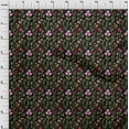 thumbnail image 4 of oneOone Rayon Black Fabric Floral Quilting Supplies Print Sewing Fabric By The Yard 56 Inch Wide, 4 of 4