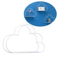 thumbnail image 3 of Cloud Shaped Desktop Book Rack Modern Metal Wire Bookshelf Simple Magazine Holder Rack for Home Office (White), 3 of 7
