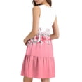 thumbnail image 7 of ClodeEU Women's All Over Print V-Neck Sleeveless Maxi Dress ,Beach Casual Tank Dress with Button-Front Detail Pink^,Womens Plus XL, 7 of 7
