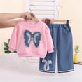 thumbnail image 4 of Cethrio Girls Cotton Outfit Sets, 2 Piece Casual Long Sleeve Fall Girls' Clothing Sets Pink Size 6, 4 of 6