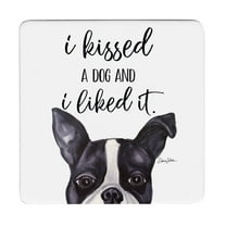 Thirstystone "Kissed A Dog" 12-Pack Cork Back Paper Bar Coasters