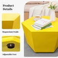 thumbnail image 3 of UPHA 28-inch Outdoor Concrete Coffee Table, Patio Hexagon Side Table for Outside Yard, Deck, Living Room, Bedroom, Lemon Yellow, 3 of 10