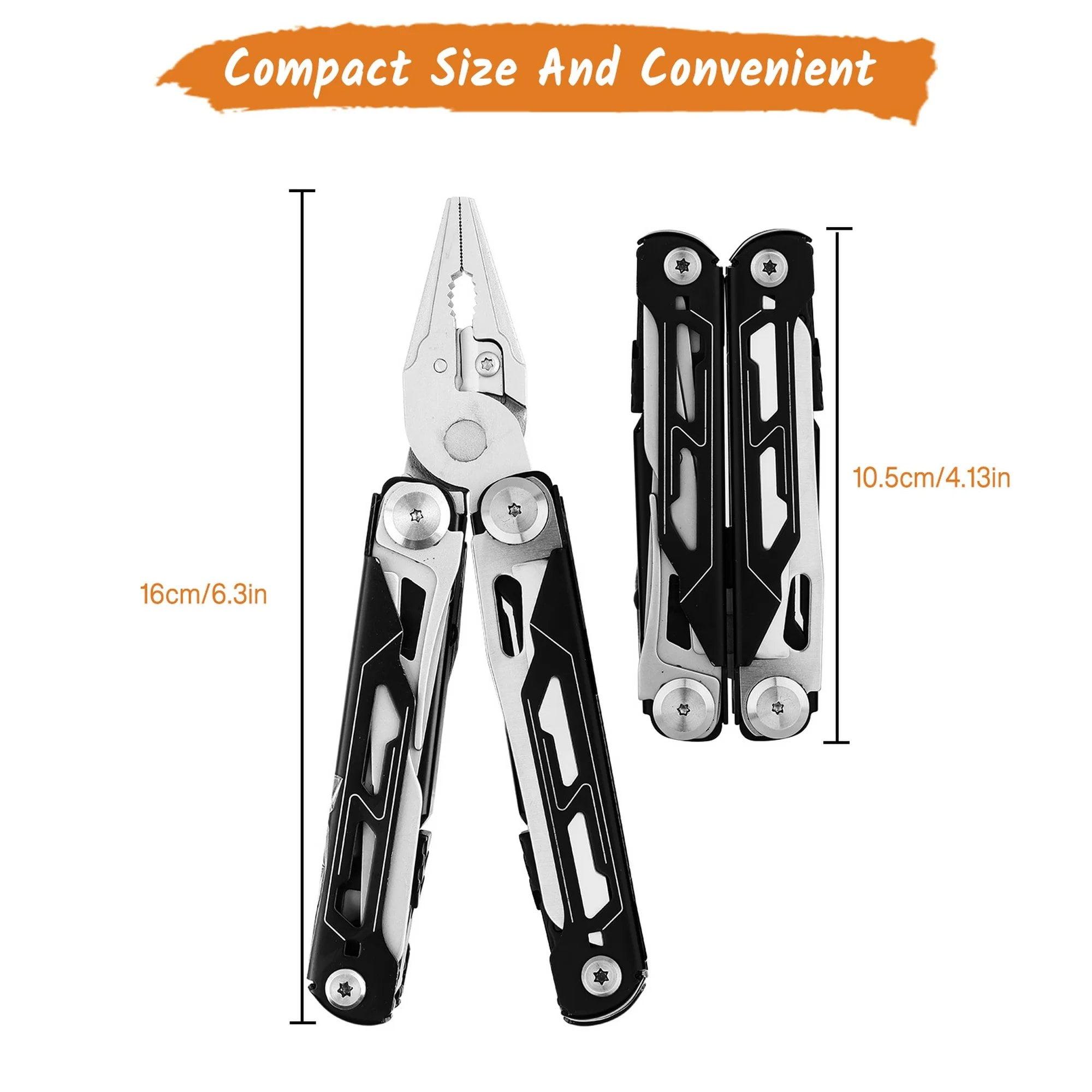 Multitool Pliers, 22-in-1 Folding Pocket Knife with Needle Nose Plier, Screwdrivers,Bottle Opener, Perfect Outdoor Tool