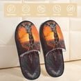 thumbnail image 2 of Sigee Tree Hollow Meditating Giraffe for Cozy Furry Slippers Super Soft Indoor and Outdoor Use, Non-Slip Sole Slip On House Slippers-Medium, 2 of 8