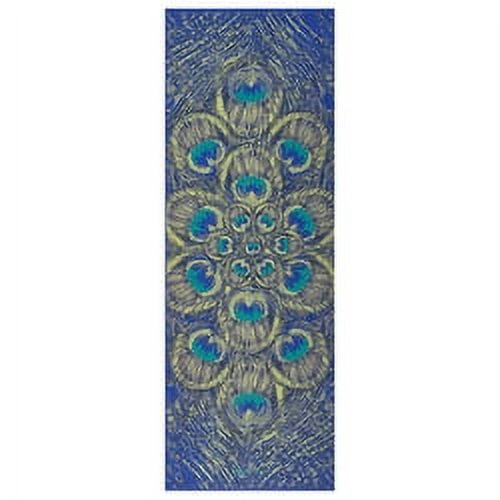 Gaiam Premium Print Yoga Mat, Sapphire Feather, 6mm