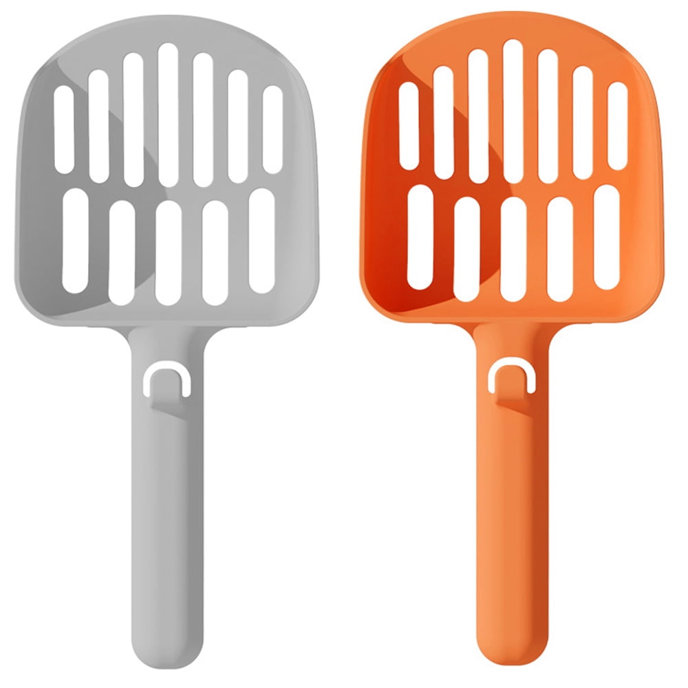 Metal Cat Litter Scoop with Holder, Fast Sifting Kitten Poop Scooper