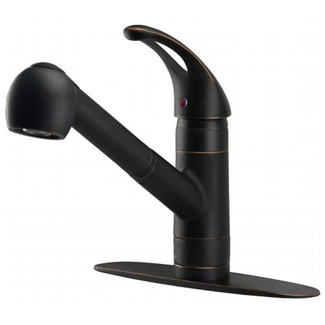 Ultra Faucets UF12005 Robinet de Cuisine à une Poignée en Bronze Frotté à l'Huile