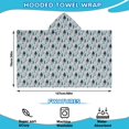 thumbnail image 2 of Light Blue Christmas Tree Pattern Hooded Bath Towel，50"x30" for Ages 3 To 12 Kids, Quick Dry Lightweight Soft Microfiber Hood Beach Towel Cover Up for Kids, 2 of 7