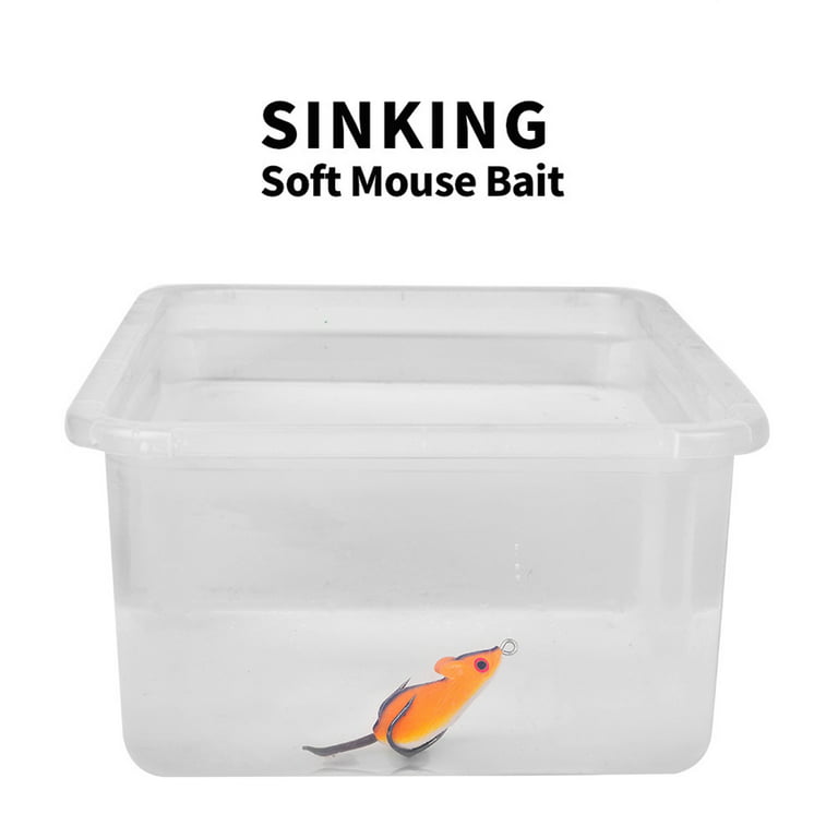 Lohuatrd 5cm 9g Silicone Rat Bait Flexible Sharp Hook Rat Lure With Double  Hook Fishing Accessory