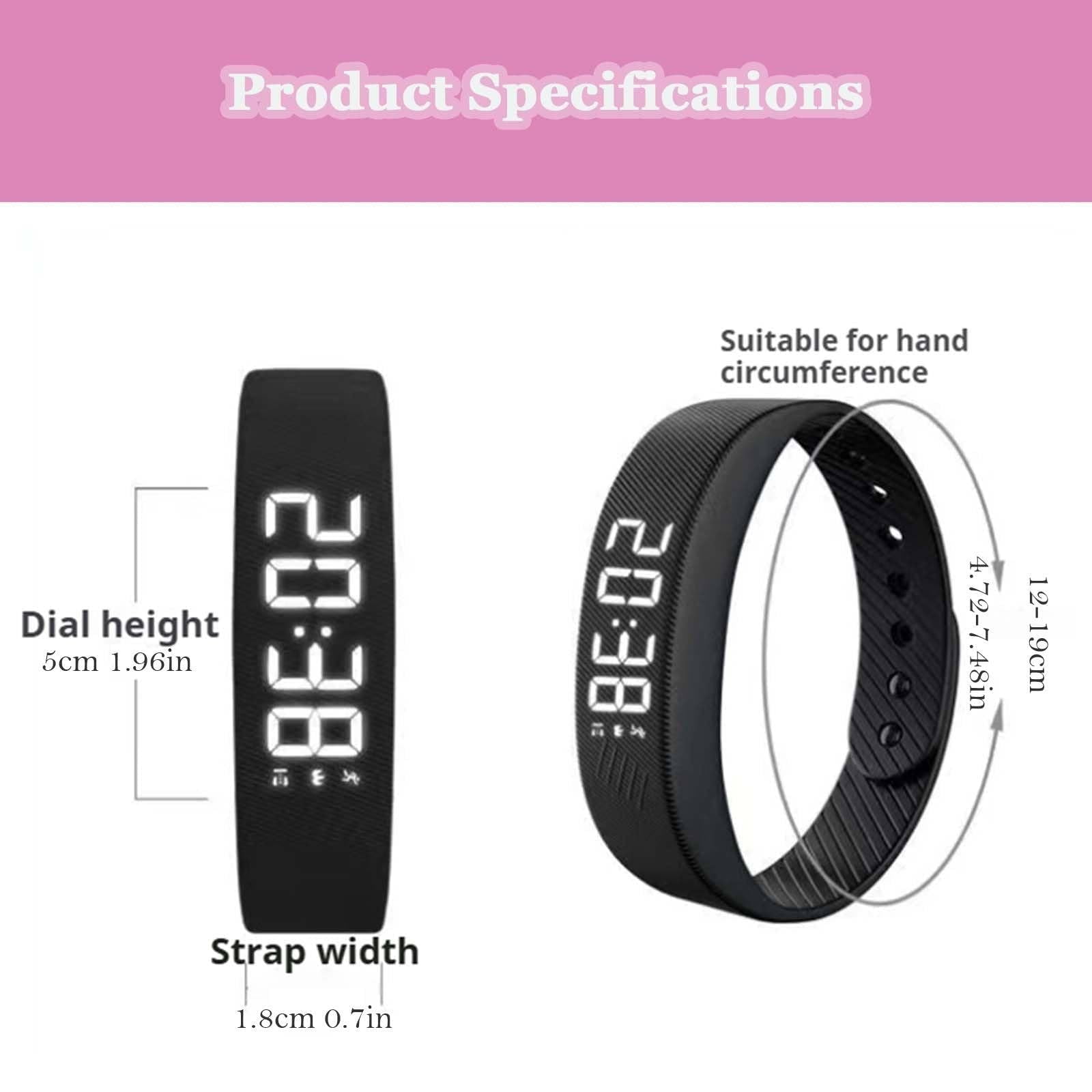 Silent Vibrating Alarm Wristband, Wearable Alarm Clock with Vibration Alerts, 40-Day Battery Life, Adjustable Wristband for Deep Sleepers, Seniors & Shared Rooms