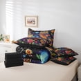 thumbnail image 6 of Feelyou Boho Owl Child Bedding Comforter Set 7pcs, Vintage Jungle Flower King Bedding Sets, 6 of 8