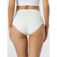thumbnail image 2 of Unique Bargains Women's High Waisted Underwear Breathable Hipster Briefs White S, 2 of 6