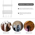thumbnail image 3 of Raindrops White Metal Over Door Organizer with Hooks Double Layer Mesh Storage Baskets for Home, 3 of 7
