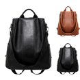 thumbnail image 2 of Woman Backpack Safe Pure Color Classic Travel Backpack Shoulder Purse, 2 of 5