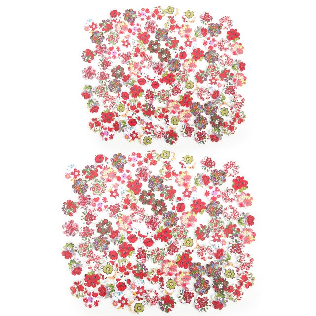 Craft Wooden Buttons, Excellent Workmanship Decorative Accessories Painted Flowers Wood Buttons Composite Wood 20mm / 0.8in Wooden Buttons For DIY Projects