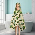 thumbnail image 6 of Cartoon Tractors Harvesters Beige Pattern Hooded Bath Towel，50"x30" for Ages 3 To 12 Kids, Quick Dry Lightweight Soft Microfiber Hood Beach Towel Cover Up for Kids, 6 of 7