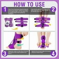 thumbnail image 3 of Wrongduck Plantar Fasciitis Night Splint – Adjustable Foot Brace with 3 Straps for Heel Pain, Achilles Tendonitis, Drop Foot Relief – Breathable Soft Padding for Men and Women (Purple, 2PC), 3 of 10
