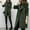 Army Green, variant on (clearance)IDALL Woolen Coat Trench Coat Women Womens Winter Slim Jacket Casual Outwear Double Breasted Cardigan Lapel Mid-length Coat Elegant Overcoat Parkas Peacoat Army Green L
