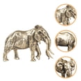 thumbnail image 2 of 5pcs Brass Metal Animal Statue Mini Ornament Mascot Statue Elephant Figure, 2 of 8