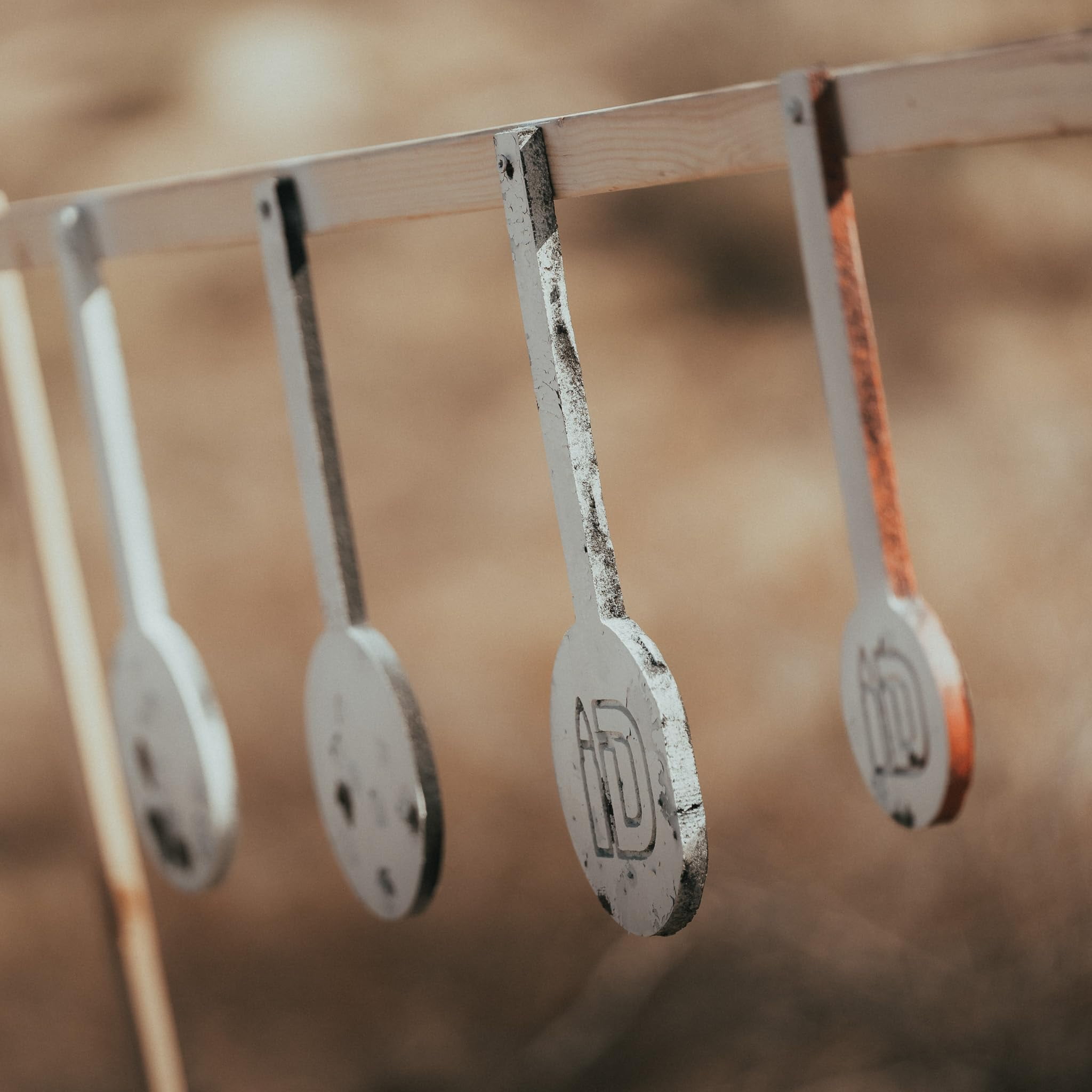 ID Gong Targets 6-Inch (4 Pack) – Durable Self-Healing Reusable Rubber Targets | Reactive Hits, Weatherproof, No Ricochet | Supports Calibers Up to .50 BMG