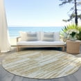 thumbnail image 6 of Addison Rugs Chantille Indoor/Outdoor Transitional Lines Gold Washable Round Rug, 8' x 8', 6 of 6